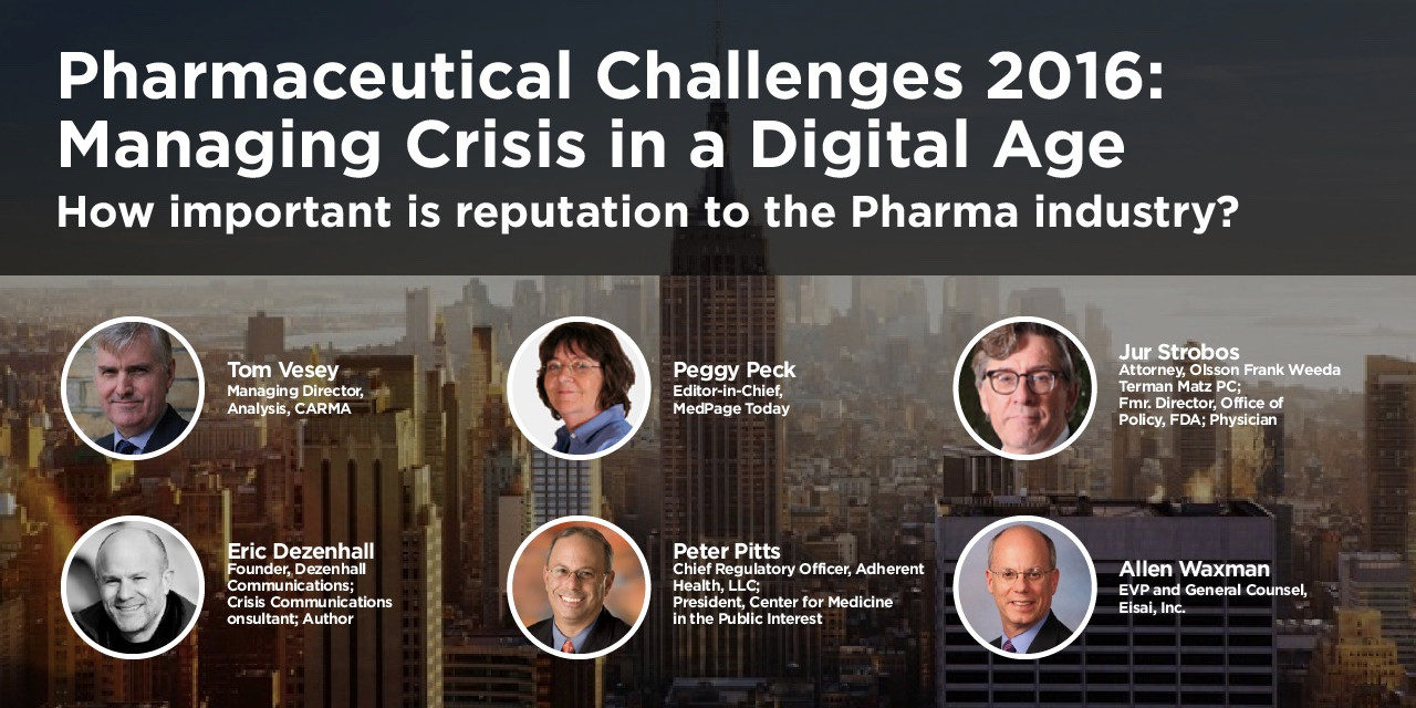 Staying ahead of the curve in pharma, reputation and crisis management